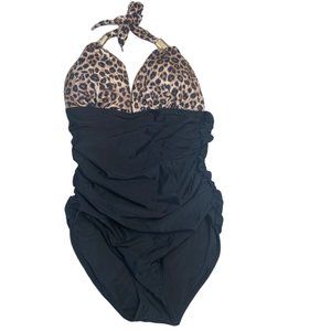 animal print maternity swimsuit NWOT